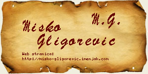 Miško Gligorević vizit kartica